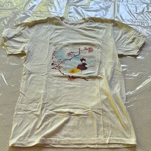 Teepublic Women's Cream Graphic Kiki's Delivery Service T-Shirt Size Small